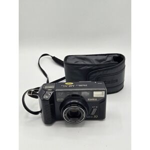 Vintage Konica MR. 70 LX Dual Lens Point & Shoot 35mm Film Camera w/ Case‎